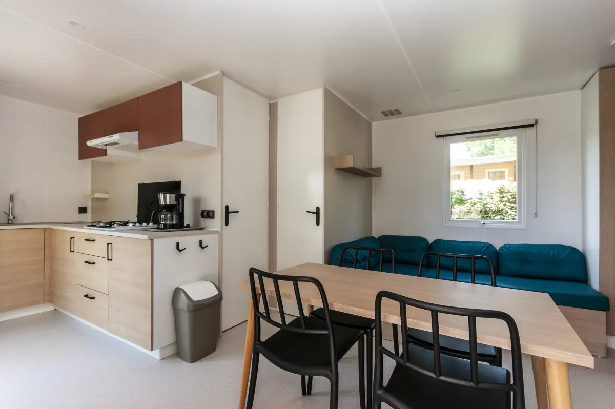 Séjour du Mobil-home 2 chambres Éden