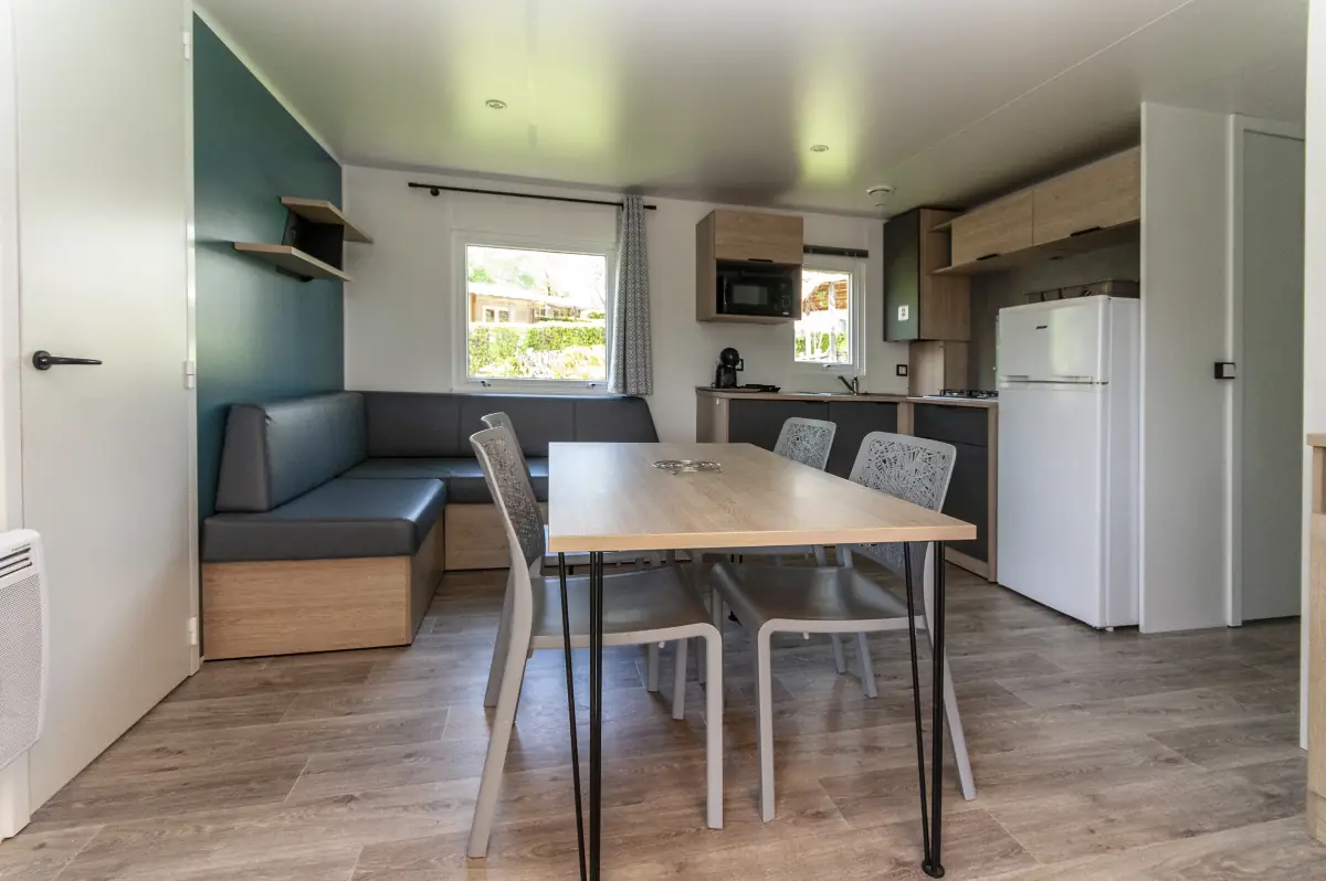 Séjour du Mobil-home 3 chambres Premium